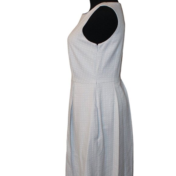 CLEARANCE SALE! Pure Collection Grey Geo Print Jacquard Fit Flare Dress 10 NWT's - Picture 6 of 16